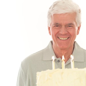Man with Birthday Cake